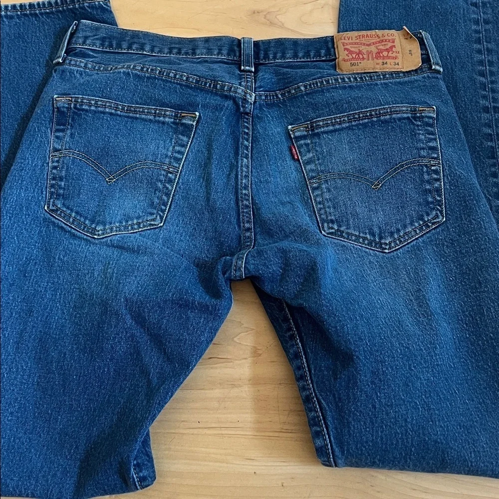 Levi's Men's Classic 501 Indigo Straight Jeans
